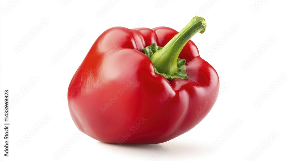Red Pimiento Pepper Isolated on White Background. Generative AI