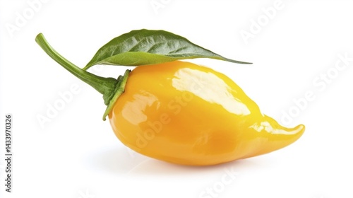 Obraz na płótnie Yellow pepper on a white background. Generative AI w salonie