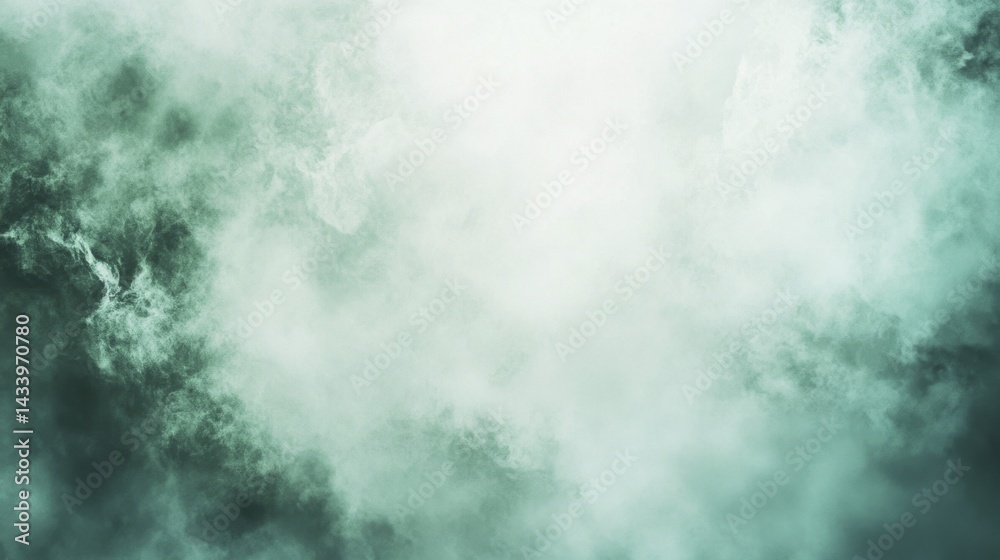 Abstract mint color background with foggy texture. Generative AI