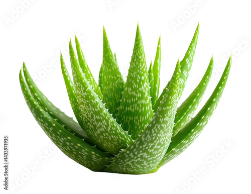 Aloe vera plant nature scene botanical green environment isolated on transparent background