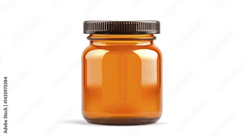 Plastic jar packing mockup isolated on white background. Generative AI