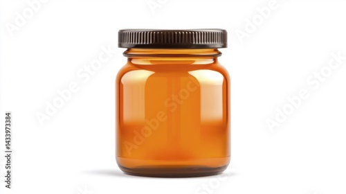 Obraz na płótnie Plastic jar packing mockup isolated on white background. Generative AI w salonie