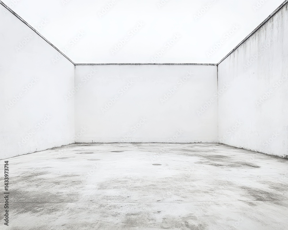 custom made wallpaper toronto digitalEmpty, white walled room, concrete floor