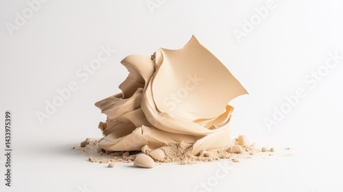 Obraz na płótnie Abstract powder texture with beige cream and soft powdery elements. Generative AI w salonie