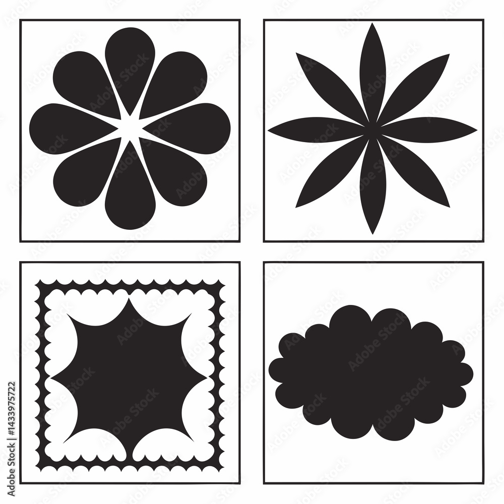 Obraz premium Create a Vector Image Featuring a Series of Black