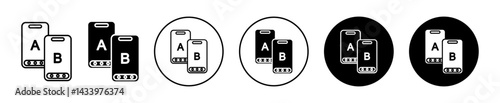 A/B Testing icons. minimal vector symbol