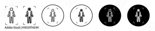 Body scan icons. minimal vector symbol