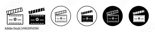 Casting call icons. minimal vector symbol
