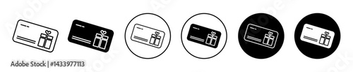 Gift card icons. minimal vector symbol