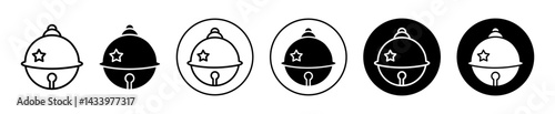 Jingle bell icons. minimal vector symbol