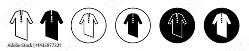 Kurta icons. minimal vector symbol