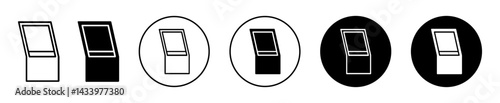 Kiosk icons. minimal vector symbol