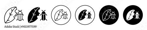 plant pests icons. minimal vector symbol
