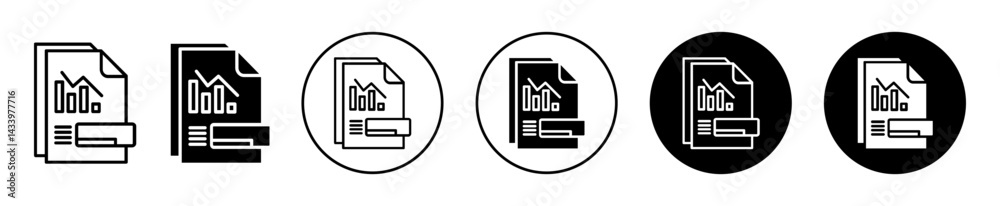 Obraz premium Raw data icons. minimal vector symbol