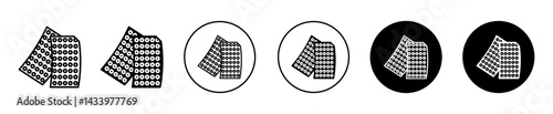 Sandpaper icons. minimal vector symbol
