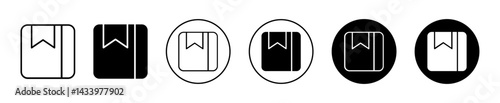 SKU description icons. minimal vector symbol