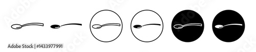 Spoon icons. minimal vector symbol