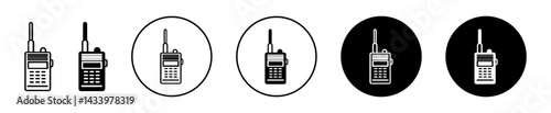Walkie talkie icons. minimal vector symbol