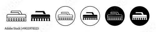 Washing brush icons. minimal vector symbol
