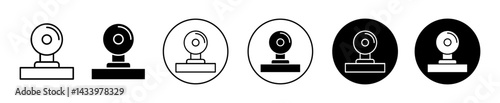Web camera icons. minimal vector symbol