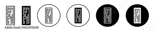 Wood board icons. minimal vector symbol