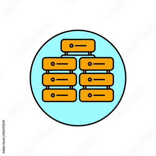 data center icons  symbol vector elements for infographic web