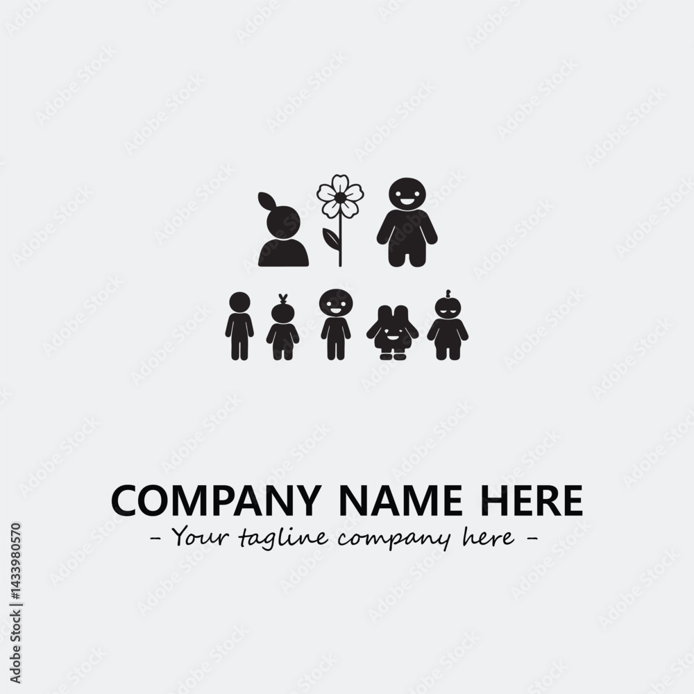 Flower illustration black and white for logo company vector image
Flower illustration black and white for logo company vector image