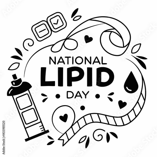 NATIONAL LIPID DAY vector illustration