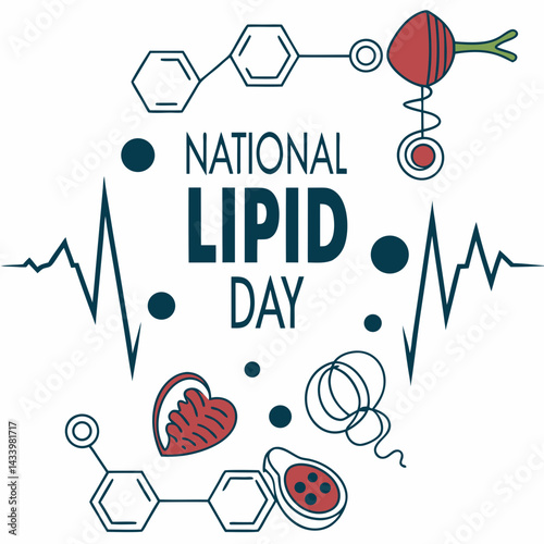 NATIONAL LIPID DAY vector illustration