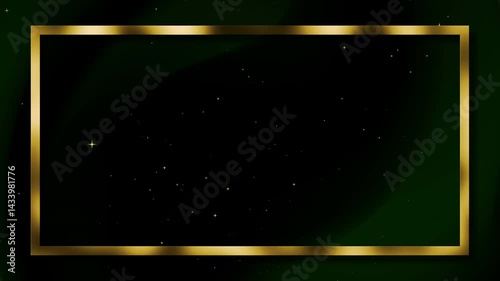Luxury gold frame border on a green background. Perfect for elegant invitations, certificates, awards, or upscale event designs. Great for luxurious branding.