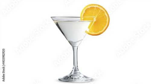 Obraz na płótnie Vesper Martini cocktail isolated on white background. Generative AI w salonie
