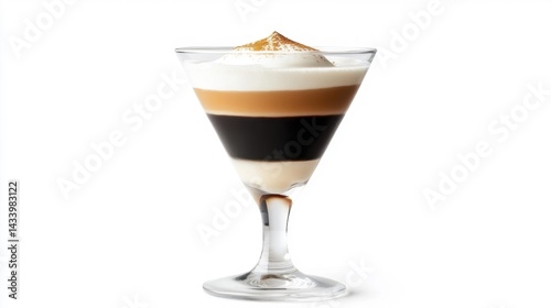 Tuxedo cocktail isolated on white background. Generative AI