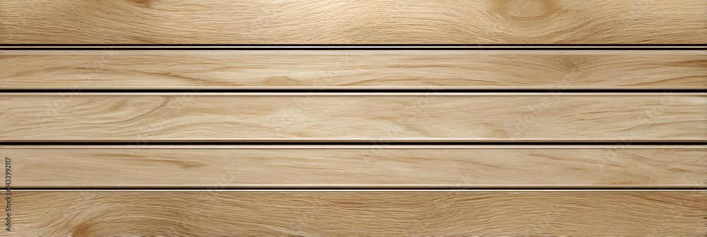 Fototapeta premium Rustic wood tabletop with light oak texture minimal background clean wood grain surface studio setting