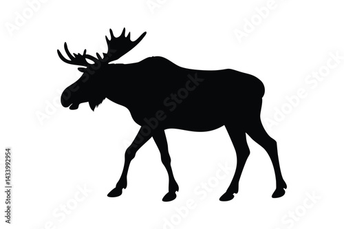 Majestic Moose Silhouette in the Wild