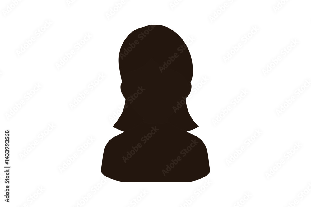 Minimalist Black Silhouette of a Person in Profile Minimalist Black Silhouette of a Person in Profile