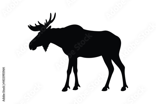 Majestic Moose Silhouette in the Wild