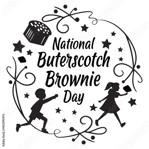 NATIONAL BUTTERSCOTCH BROWNIE DAY vector illustration