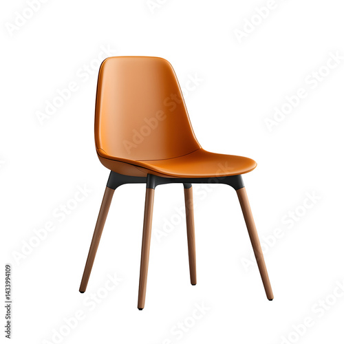 Minimalist wooden chair with sleek design