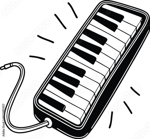 piano keys vector illustration