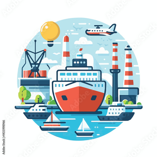 marine, ocean, illustration, international, poster, shipping, sea, nautical, maritime, transportation, banner, blue, celebration, background, world, vector, holiday, graphic, ship, design, concept, bu