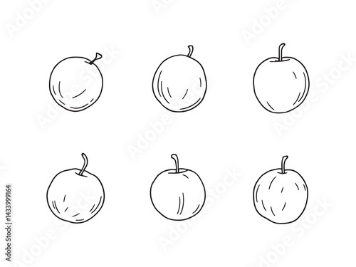 Elegant Cedar Plum Tree Sketch with Minimalist Lines 