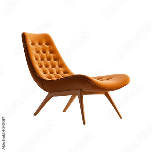 Plush velvet chaise lounge with a contemporary design