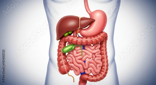 Human digestive system diagram