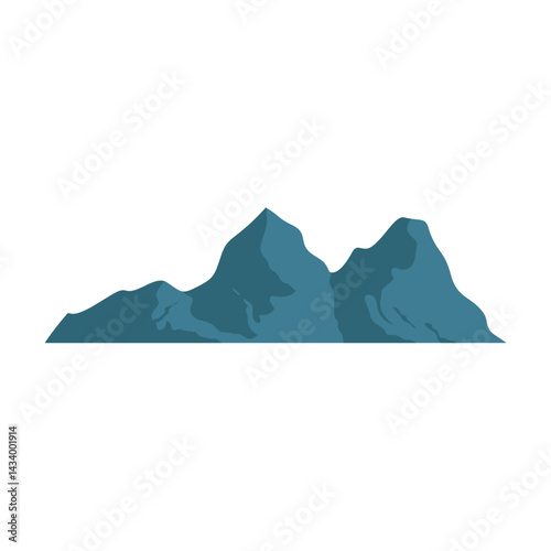 Minimalist Mountain. Nature Landscape Vector Illustration