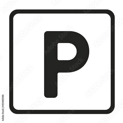 A Simple Black Parking Sign Icon Free Download A Simple Black Parking Sign Icon - GFXLoad