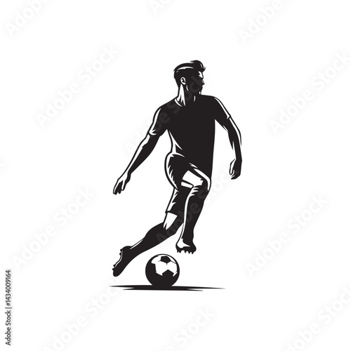 soccer vector silhouette clip art logo design illustration