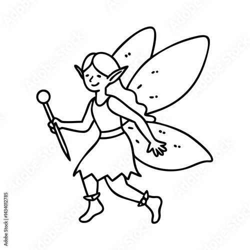fairy icon, fairy vector illustration-simple illustration of fairy, perfect for fairy logos and icons
