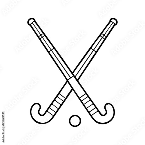 field hockey stick icon, field hockey stick vector illustration-simple illustration of field hockey stick, perfect for field hockey stick logos and icons