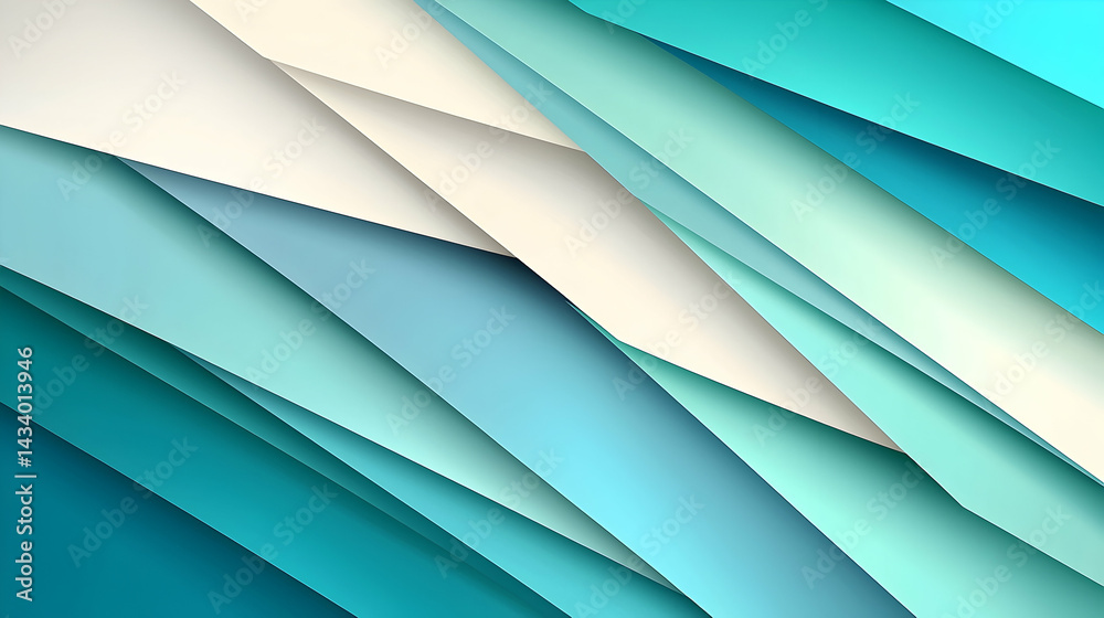 Obraz premium Abstract Blue and Green Gradient Background with Diagonal Lines