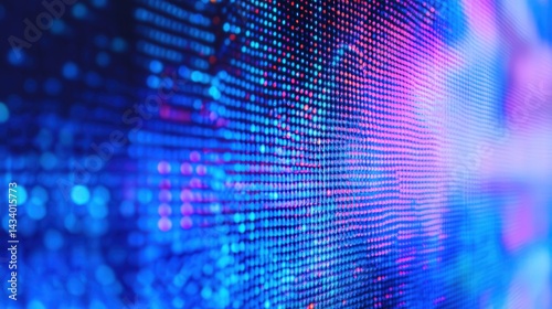 Wallpaper Mural Close-up of a Colorful LED Display Wall Torontodigital.ca